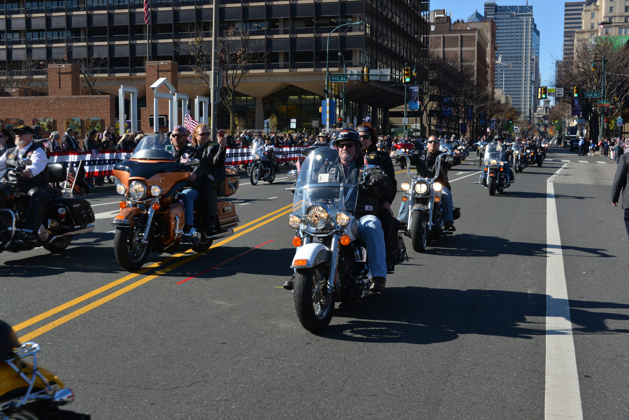 Parade Motorcycles Philadelphia Veterans Day Parade